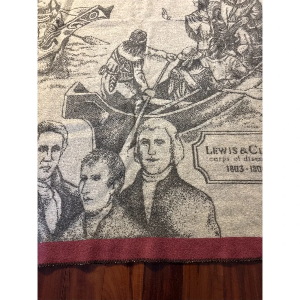 lewis and clark expedition of 1803-1806 Collectors 100% Virgin Wool Blanket MINT